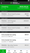 Account details for mobile banking