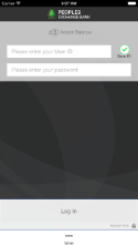 Login for mobile banking