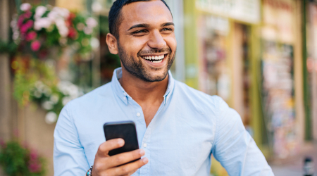 Man on cell phone